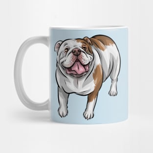 English Bulldog | Red and White Mug